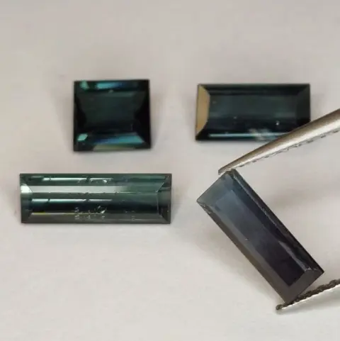 4 pcs - Indicoliet - Blauw Toermalijn - 3.37 ct