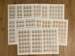 Monaco 1991 - Birds - high facial value - mint** - in sheets - Yvert n°1754 à 1758 x 90 exemplaires