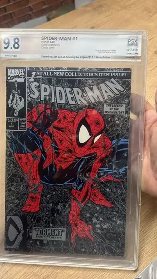 Spider-Man #1 - Spider-Man#1 PGX 9.8 Signed by Stan Lee amazing Las Vegas Silver Edition - Eerste druk