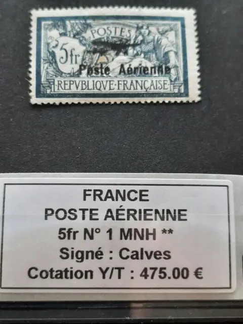 Frankrijk 1927/1927 - Single stamp - Poste aérienne N°2 Signé Calves Côte Yvert et Tellier 475.00 €