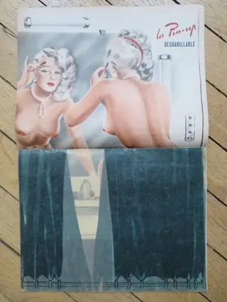 Roger Brard - Derrière le rideau avec....la pin up