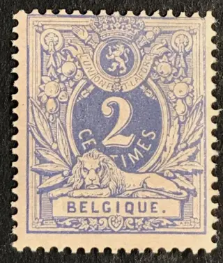 België 1870 - Liggende Leeuw met waardecijfer : 2c 'Krijtpapier' - OBP/COB 27c