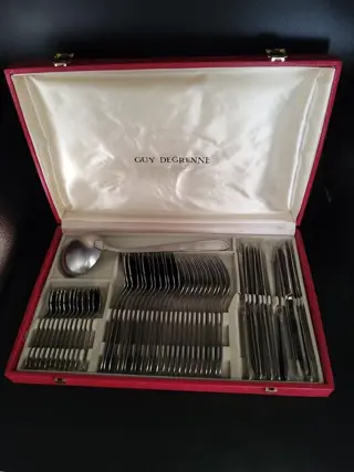 Guy Degrenne - Tafelservies voor 12 (49) - Modern - Staal