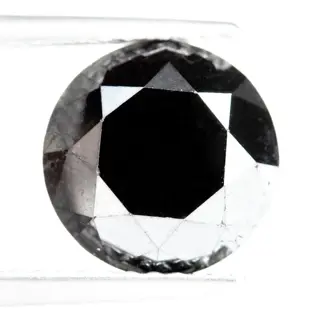 Diamant - 3.34 ct - Fancy Black treated colour - *NO