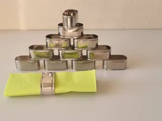 Zeer mooie verzilverde servetringen (12) - Verzilverd