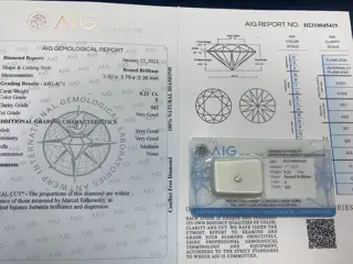 1 pcs Diamanten - 0.21 ct - Rond - No reserve price ,F - SI2