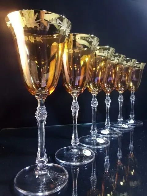 F.lli Fumo cristalleria - Fluitjes (6) - .999 (24 kt) goud