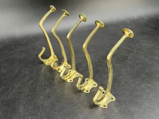 Art deco kapstokhaken, set van vijf stuks (5)