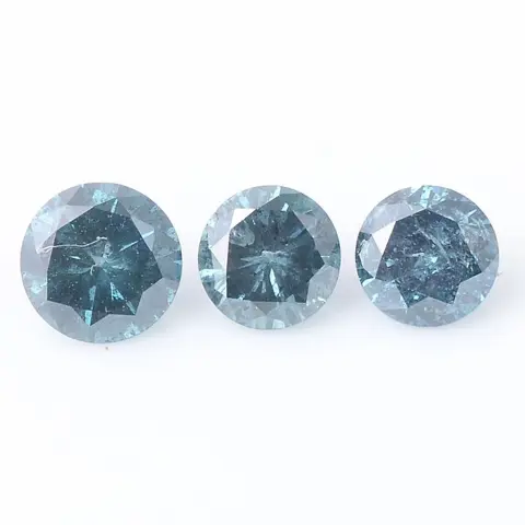 3 pcs Diamanten - 1.08 ct - Briljant, Rond - fancy