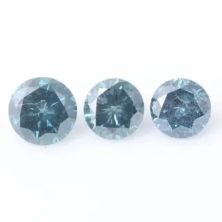 3 pcs Diamanten - 1.08 ct - Briljant, Rond - fancy