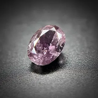 1 pcs Diamant - 0.22 ct - Ovaal - fancy dieproze paars - P3