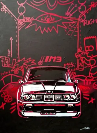 Afbeelding/illustratie - BMW M3, Original painting, Gerald