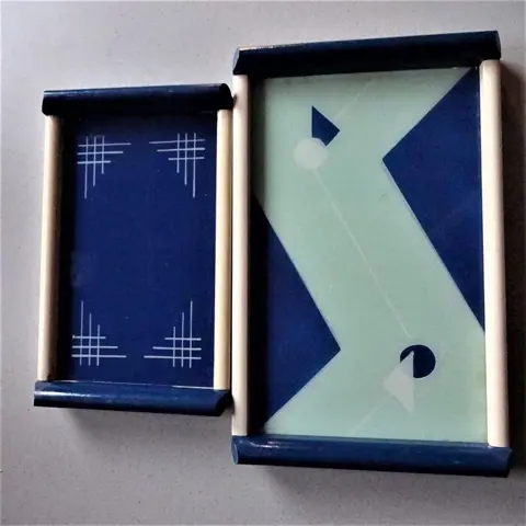 ART DECO - Dienblad, Bauhaus design glazen dienblad van