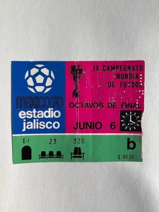 Wereldkampioenschap Voetbal - 1970 - Betaalbewijs