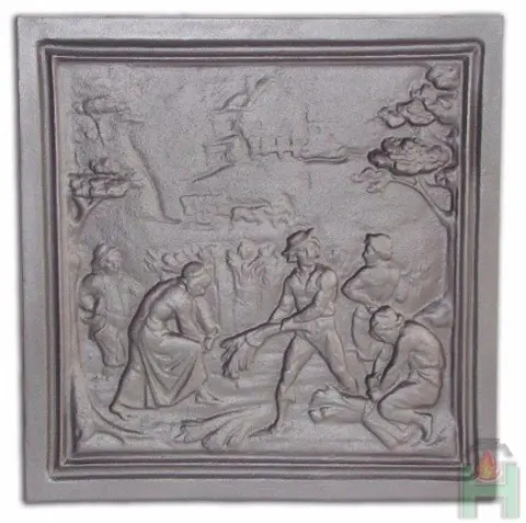 Kachelbescherming , vonkenvanger , haardplaat , muurdeco