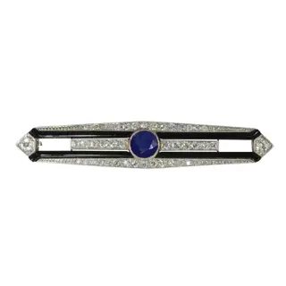 1920s Art Deco Bar Brooch: A Glimpse into Roaring Twenties Glamour