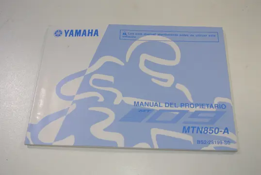 INSTRUCTIEBOEKJE Yamaha MT 09 2018 - 2020