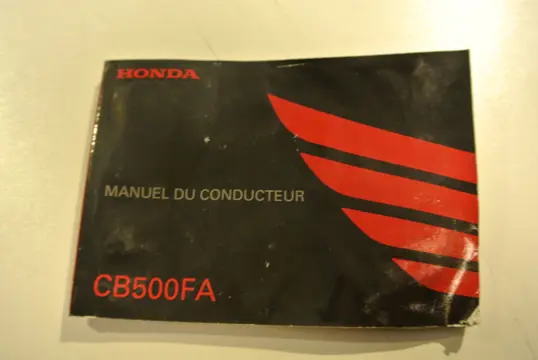 INSTRUCTIEBOEKJE Honda CB 500 F 2016 - 2018