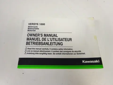 INSTRUCTIEBOEKJE Kawasaki VERSYS 1000 2015 - 2018