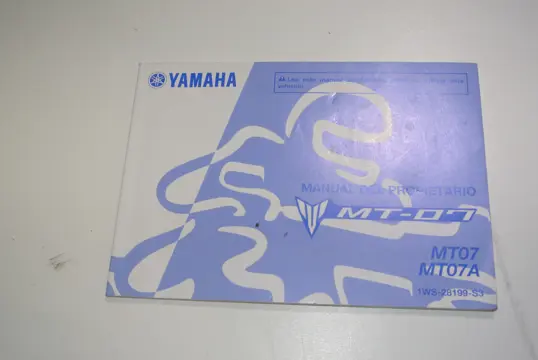INSTRUCTIEBOEKJE Yamaha MT 07 2014 - 2017