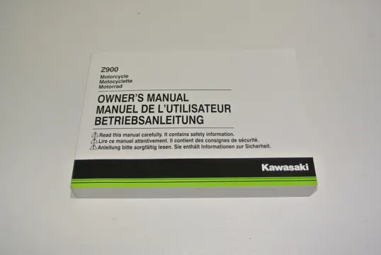 INSTRUCTIEBOEKJE Kawasaki Z 900 2017 - 2019