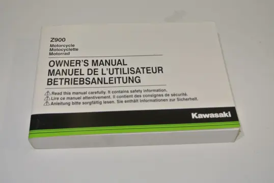 INSTRUCTIEBOEKJE Kawasaki Z 900 2017 - 2019