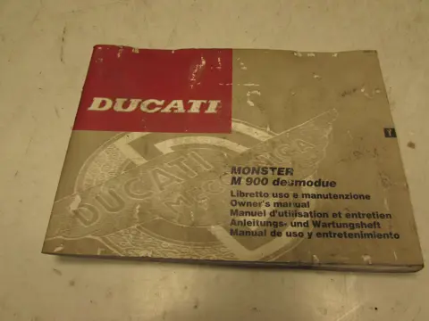 INSTRUCTIEBOEKJE Ducati monster 900 1993 - 1999