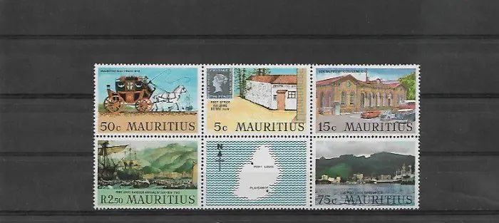 Mauritius Michel nr. 366-70 Z.Druk Postfris