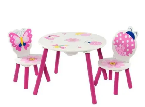 KINDERTAFEL EN STOELTJES BUTTERFLY NIEUW