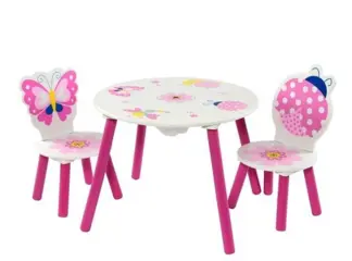 KINDERTAFEL EN STOELTJES BUTTERFLY NIEUW