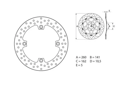 ACHTER REMSCHIJF Suzuki DL 1000 V STROM 2002 - 2004
