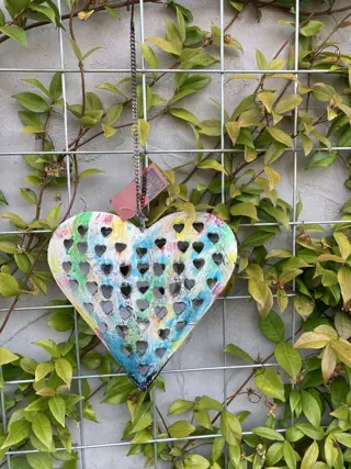 HEART OLD IRON HANDGEMAAKT MET WAXINELICHTHOUDER EN KETTING