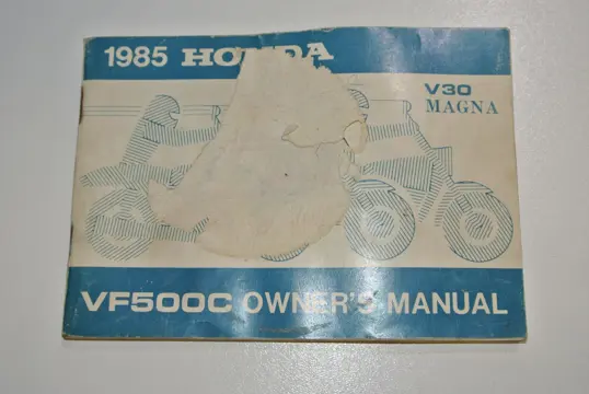 INSTRUCTIEBOEKJE Honda VF 500 1984 - 1985