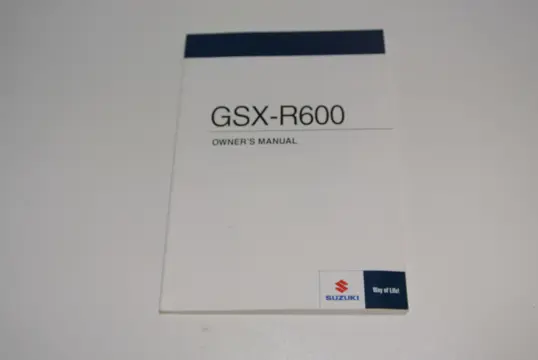 INSTRUCTIEBOEKJE Suzuki GSX R 600 2004 - 2005