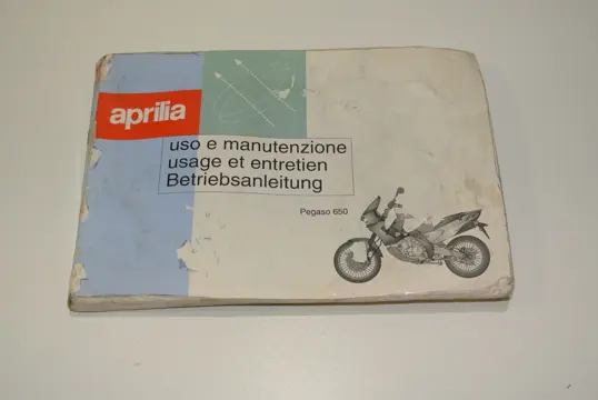 INSTRUCTIEBOEKJE Aprilia Pegaso 650 2005 - 2009