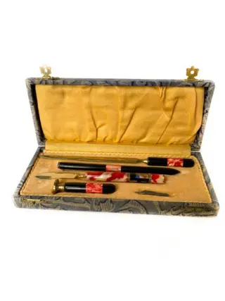 Vintage Schrijfset in Art Deco stijl