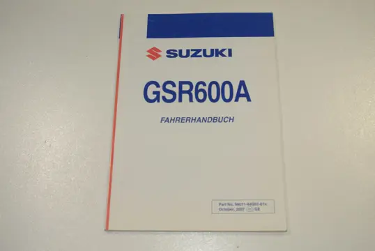 INSTRUCTIEBOEKJE Suzuki GSR 600 2006 - 2009