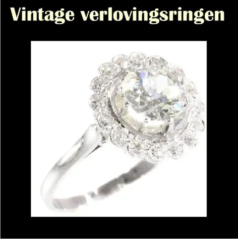 Sublieme vintage Art Deco verlovingsring.