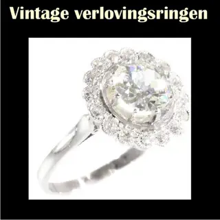 Sublieme vintage Art Deco verlovingsring.