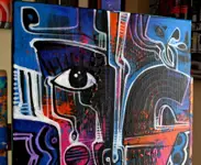 Simeon Gonzales (1973) - Rostro en Azul