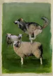 Sylvie Overheul - Field of Joy (wolf and sheep)