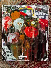 Padame one (1991) - Wall street paper and flowers