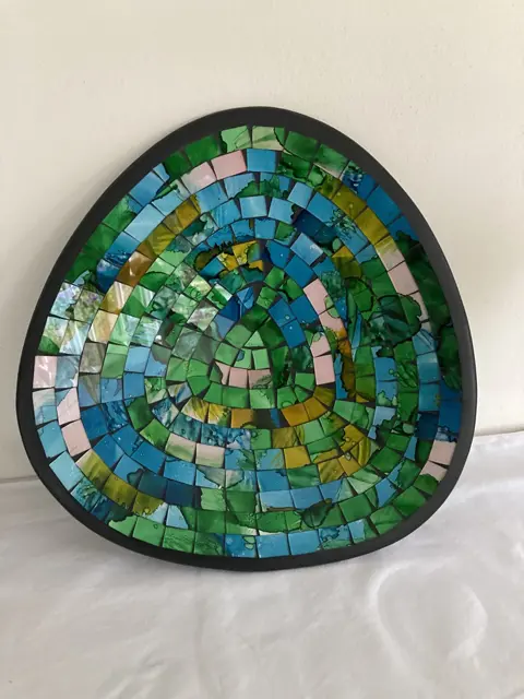 MOZAÏEK SCHAAL GREEN DRIEHOEK 36 cm NIEUW