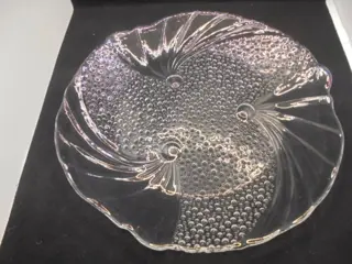 GLAZEN SERVEER SCHAALTJES/ ONTBIJTBORDJES 24 cm