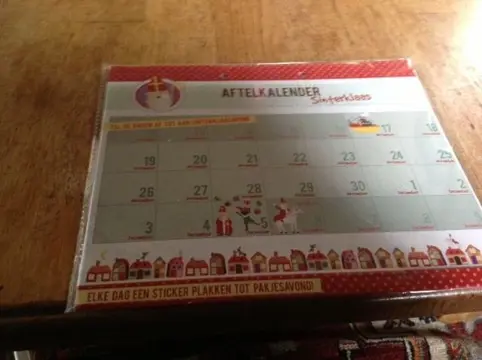 Aftelkalender , spannend tot Sinterklaas