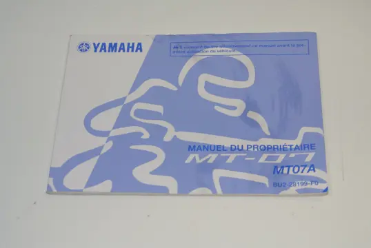 INSTRUCTIEBOEKJE Yamaha MT 07 2014 - 2017