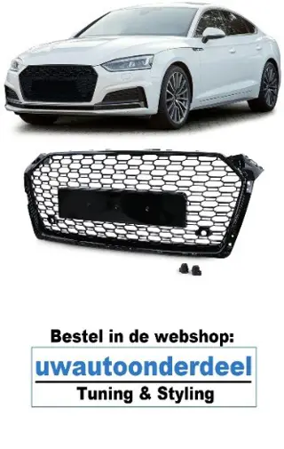 Audi A5 Grill Hoogglans Zwart RS5 Look Tsi Tdi F5