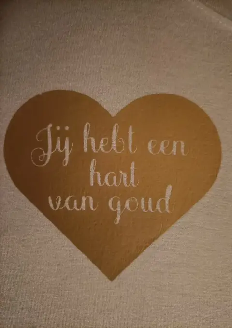 Valentijns zelf strijk sticker - om zelf te personaliseren - 20cm