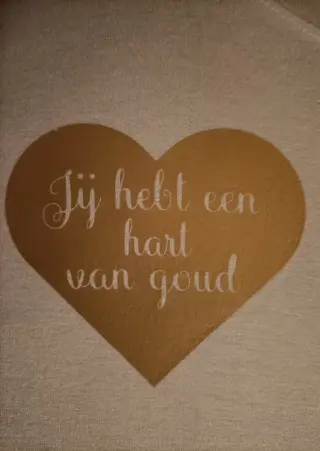 Valentijns zelf strijk sticker - om zelf te personaliseren - 20cm