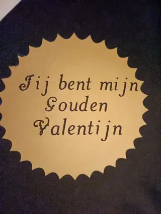 Valentijns zelf strijk sticker - om zelf te personaliseren - 20cm